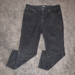 J. Crew Pants Women's 33 Gray Corduroy Vintage Slim Straight 38x25